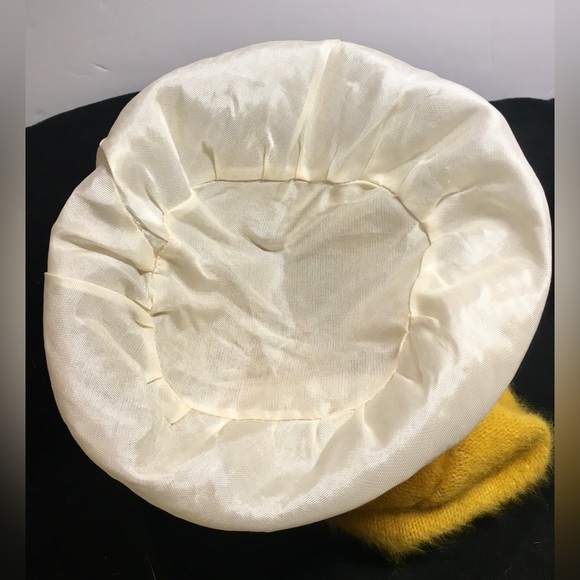 Vintage Betmar Angora Rabbit/Wool Hat Mustard Yellow - Picture 9 of 12